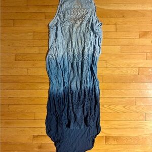 Raviya Blue Ombré Crochet Detail Coverup